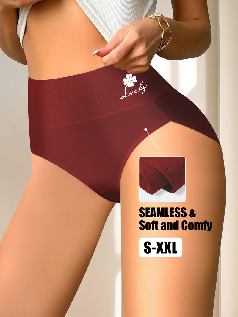 QUASTI 10-Pack High Waisted Breathable Comfortable Women's Underwear, Highly Elastic Confidence No-Show Must-Have Briefs for Daily Use, Minimalist Elegant Full Coverage Panties, S-XXL