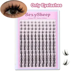 Manga C Curl Wet Look Eyelash Extension Kit, 8–16 mm Mixed-Length DIY Individual Lash Clusters, Eye Makeup Enhancement Tool for Women, Soft Fluffy Lashes