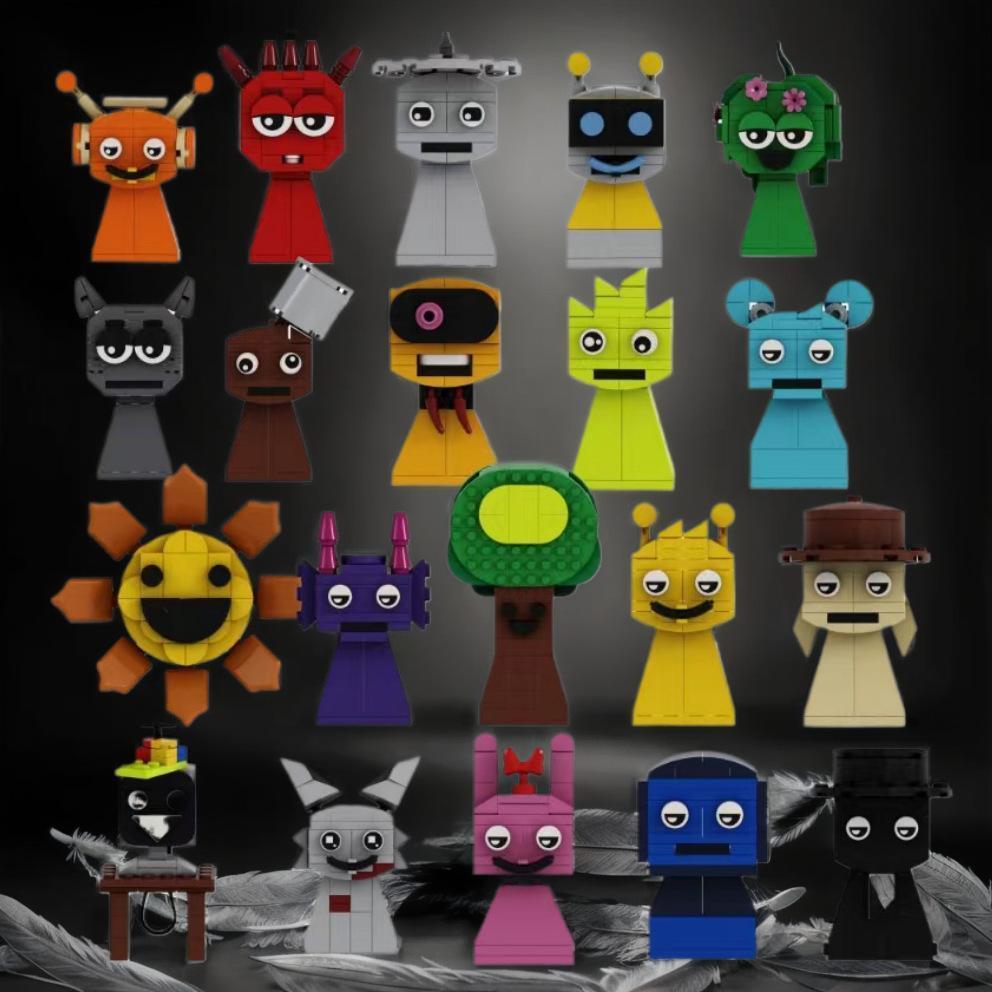 Sprunki Blocks Toys Sprunki Building Blocks Model Children's Educational Oren Wenda Building Block Toys for Kids Birthday Gift popular