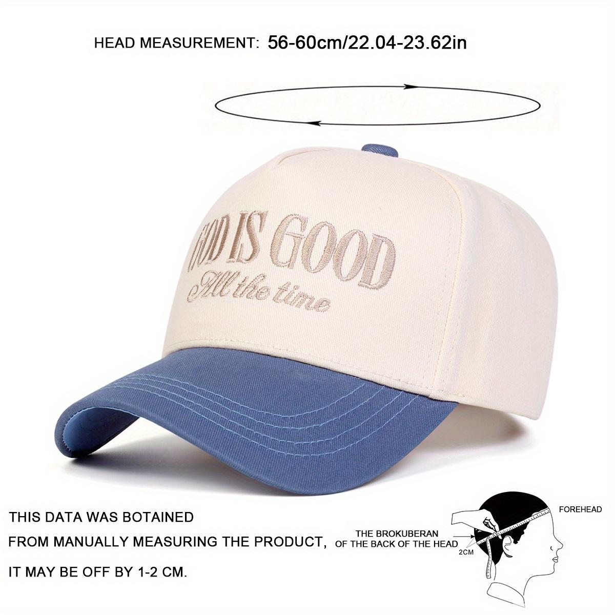 Unisex GOD IS GOOD Letter Embroidered Patchwork Five-sided Baseball Cap Outdoor Adjustable Sunscreen Leisure Hat Spring Autumn Travel Tourism Beach Vacation