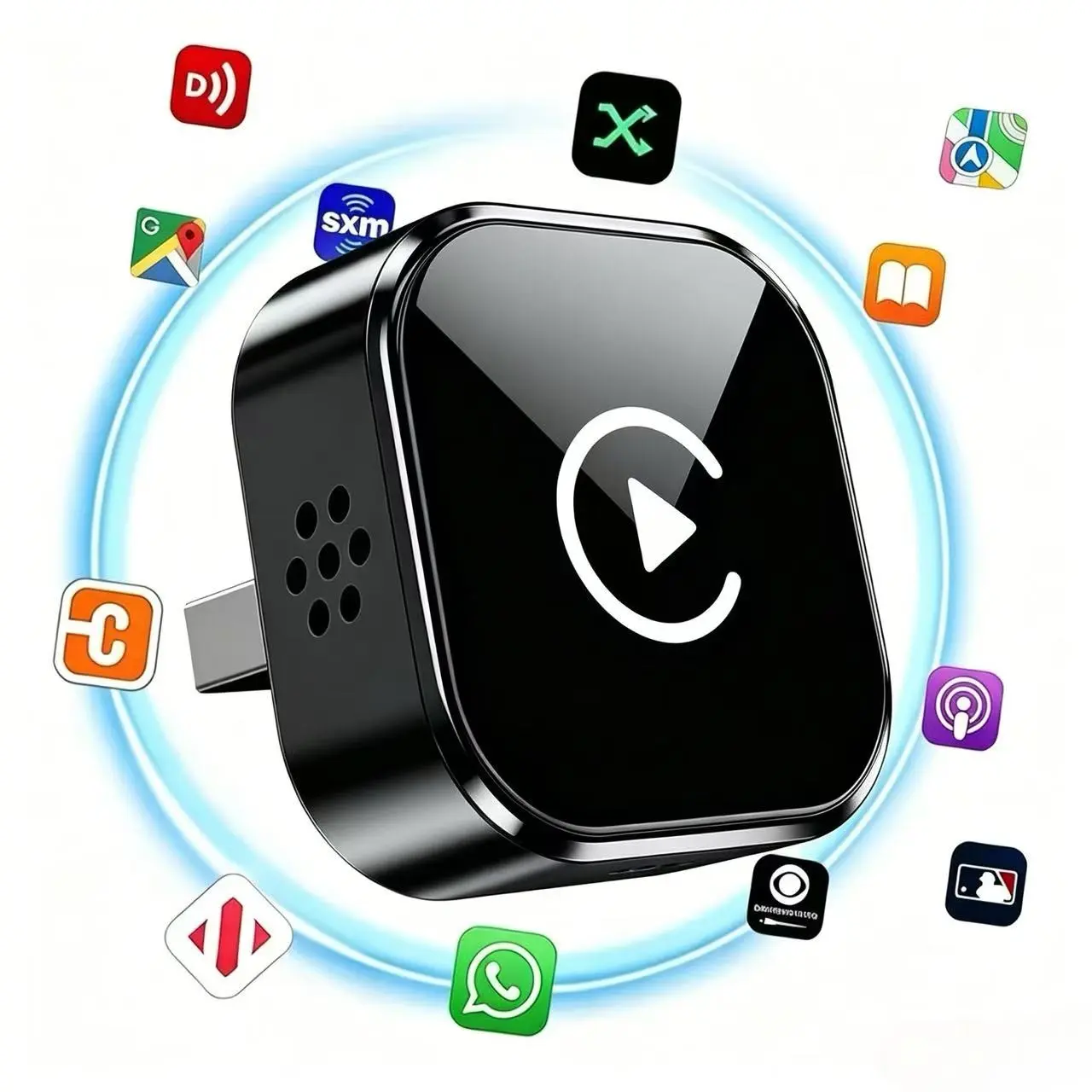 2026 Wireless carplay Adapter for iPhone/Android - Fast Connection,No Latency,Hands-Free Call wireless adapter Electronic Charger carplay dongle, suitable for factory wired CarPlay cars from 2016+,TIKTOKBLACKFRIDAY