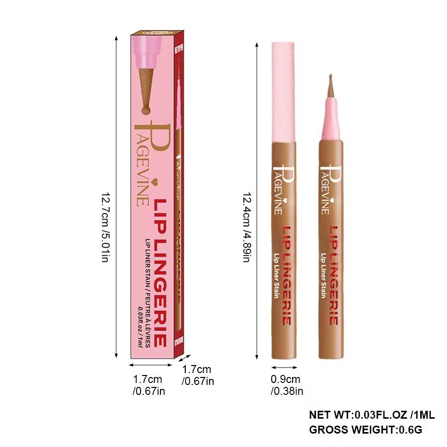 Waterproof Lip Liner Stain Long Lasting Smudgeproof Nude Lip Pencil Precise Contour All Day Wear Transfer Proof Beige Tan