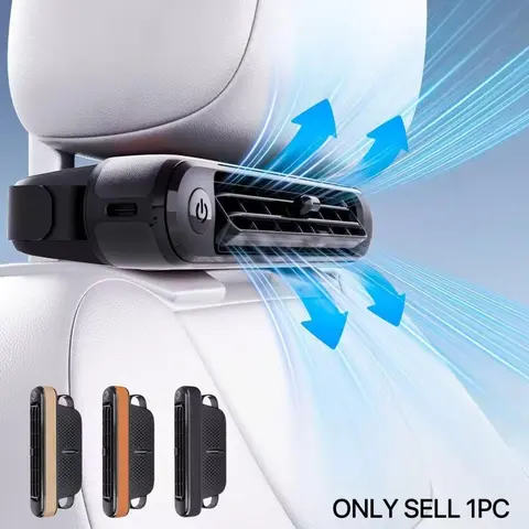 Adjustable Car Fan, USB Powered Portable Car Seat Cooler, Front Passenger Use, Adjustable Airflow, Three Speeds, No Battery Needed, Suv, RV, Boat