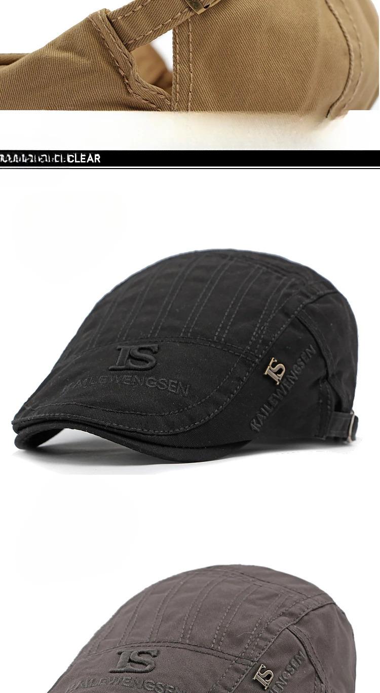 2025 Hat Men's Spring Summer  Embroidery Cotton Cap British Vintage Fashion Forward Hat Women's Casual Beret Youth Hat