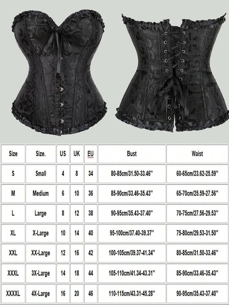 Women's Casual Ruffle Body Shaping Garment, Under Bust Corset, All-Season Wear, Front Bow Detail, Fashion & Comfy Shapewear, Perfect for Every Woman