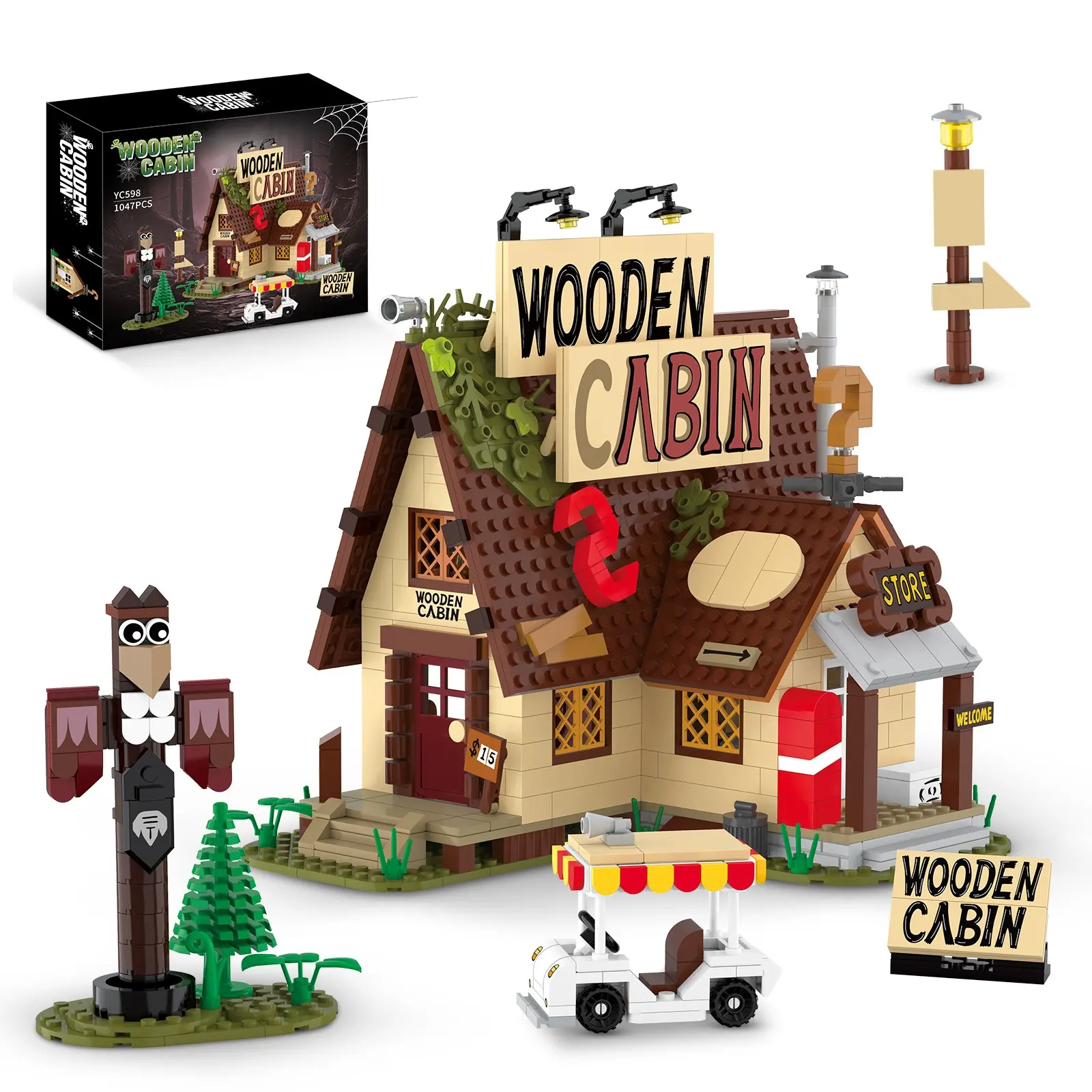 High-Quality Yc598 Building Blocks Set, Educational Street Scene Puzzle Toy, Perfect Gift for Boys, Fun & Engaging Construction Game