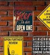 Order and Pick Up Signs - 12x6″ Order Sign for Cafe Bar Restaurant Food Truck, Durable 0.040 Aluminum - Easy to Mount/ 2 Pack Bundle with Rope