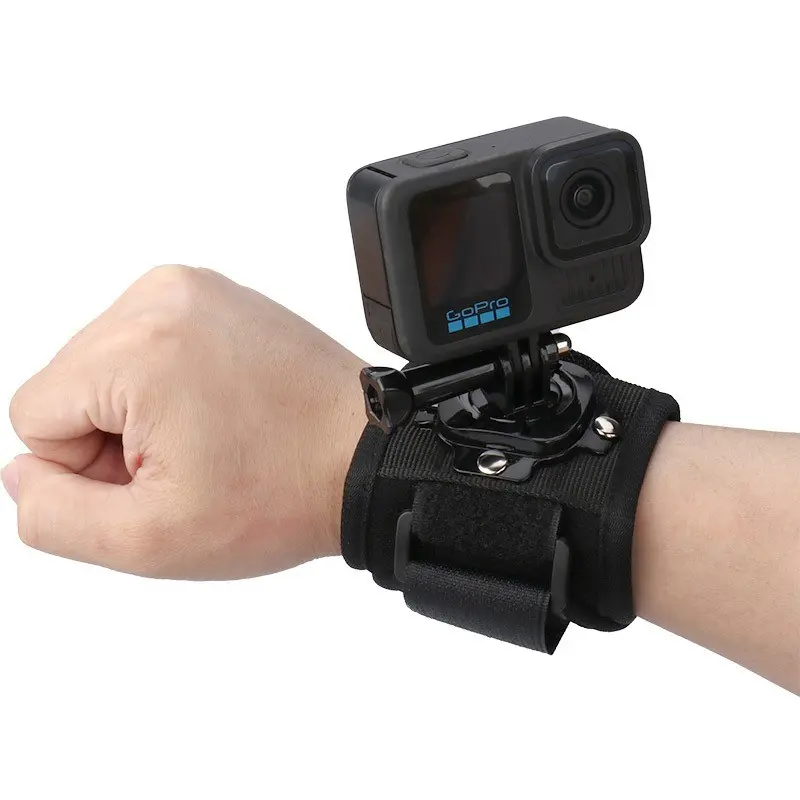 360 Degree Rotatable Wrist Camera Strap, Thickened Wide Nylon, Adjustable Arm Mount Band, Compatible with Gopro, Dji, Insta360, Hands-Free Pov Holder