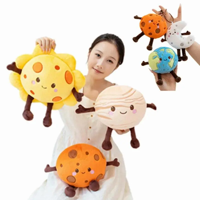Galaxy Planet Doll Cute Earth Mars Milky Way Plush Toy Delicate Keychain Solar System Planet Pendant Bag Home Dcero Best Gift