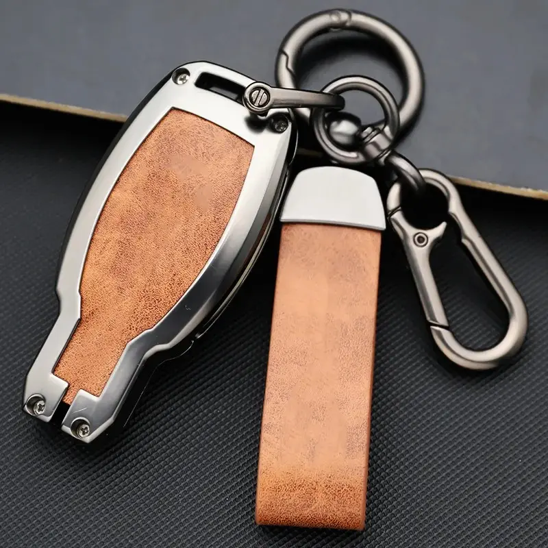 Leather Car Keychain Auto Emblem Zinc Alloy Keyring For Chevrolet Cruze Spark Captiva Suburban Silverado Camaro Corvette Malibu Colorado Trailblazer Trax Tahoe Traverse Orlando Volt