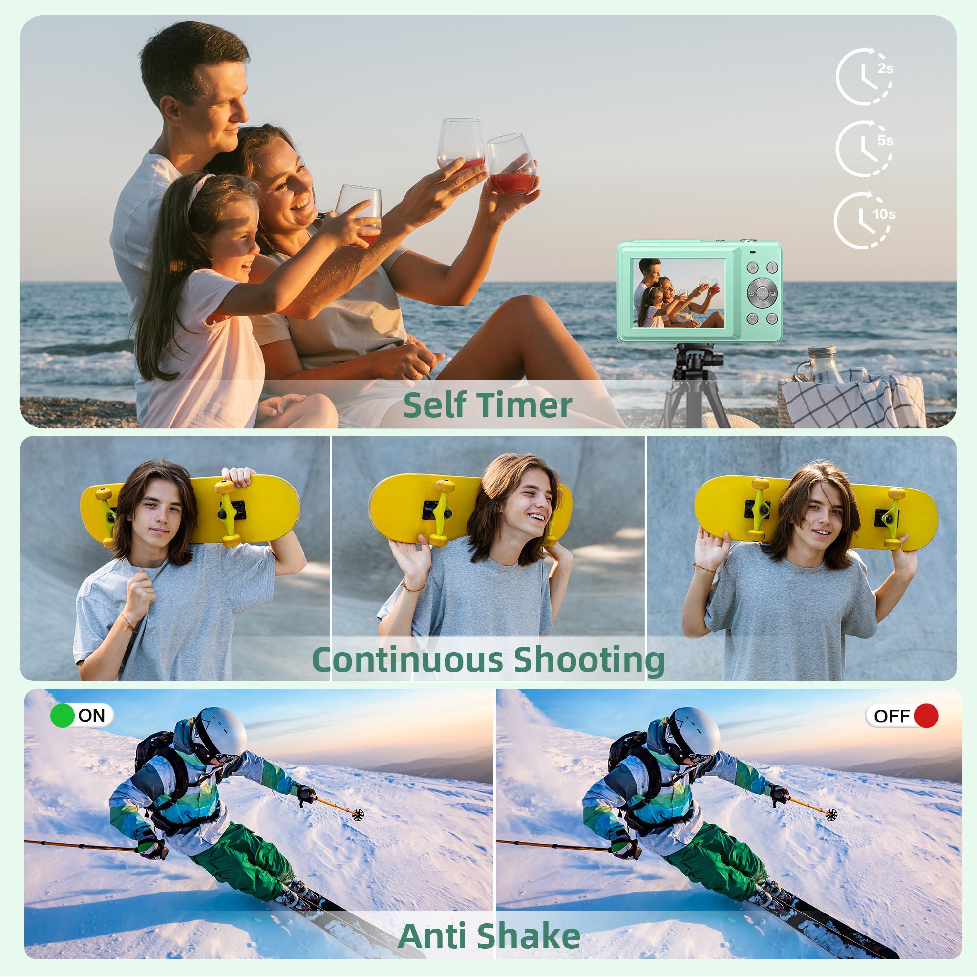 Mini Digital Cameras with 2.4 Inch Screen, Portable FHD 1080P Screen Cameras, Mini Vintage Compact Camera for Vlogging, Photography & Video, Camera Electronics, Beginner Digital Camera, Autofocus Selfie Camera, Men Gifts