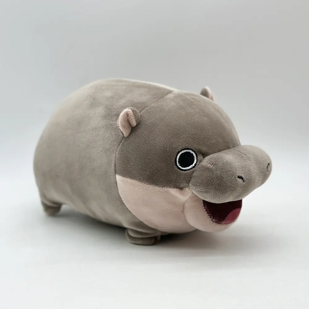 21cm Moo Deng Cute Animals Hippo Shape Soft Plush Character Stuffed Toy, Kids Favorites Hug Pillow Back Cushion, Ideal Gift for Kids, Character Stuffed Toys