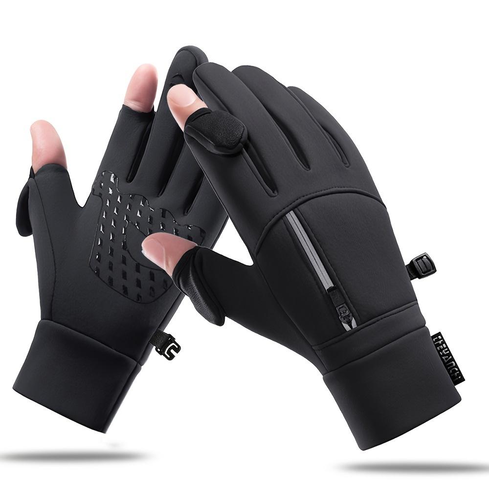 Winter Touchscreen Warm Gloves Outdoor Sports Cold-Resistant and Windproof Gloves for Men and Women, Cycling, Fishing, Running Gloves, Flip-Top Fingerless Gloves