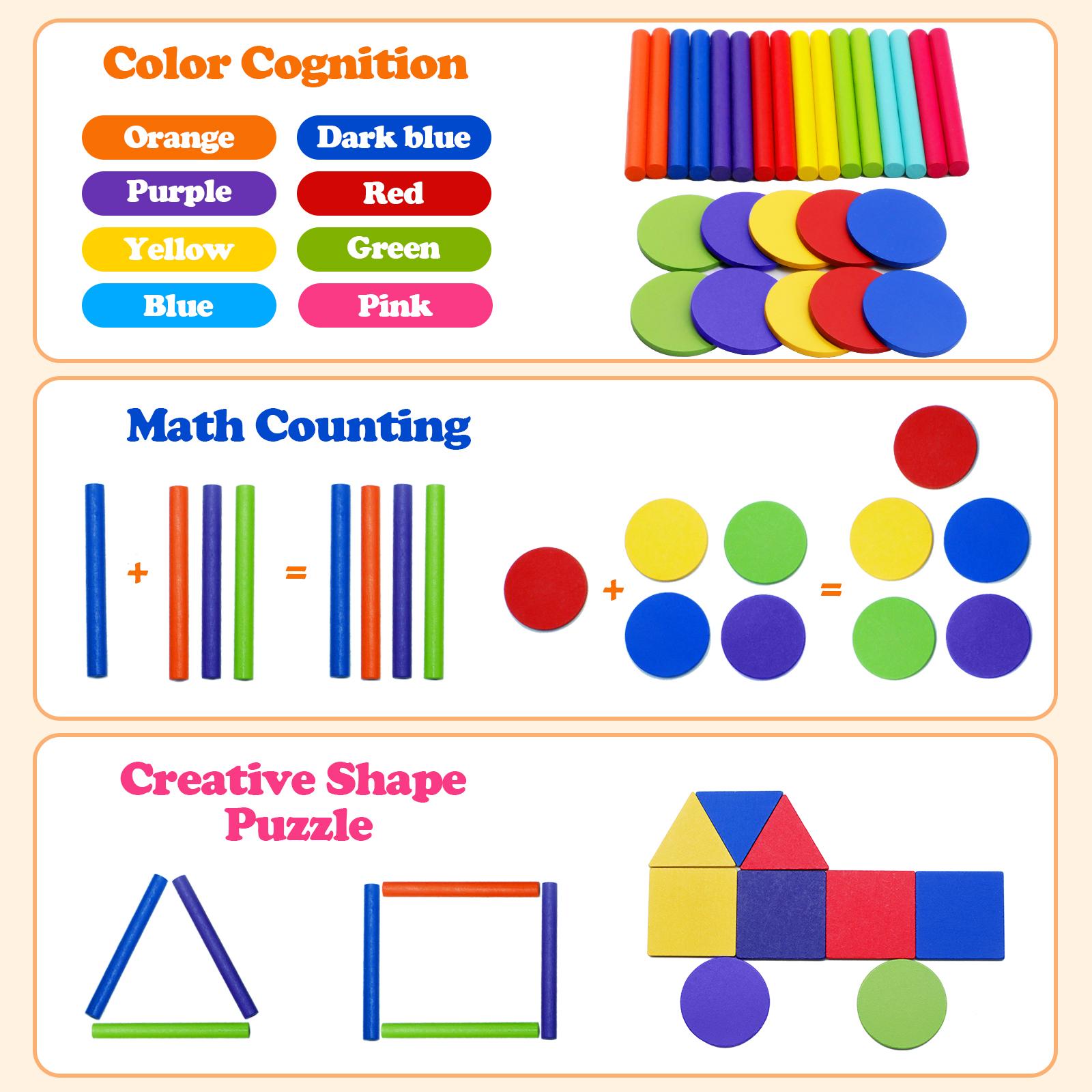 Wooden Educational Toy, 1 Set Montessori Colors Shape Sorting Toy, Shape Sorter, Learning Activities, Fine Motor Skills Sensory Toy, Play Sensory Activity Board, Multi Activity Playset, Preschool Busy Board