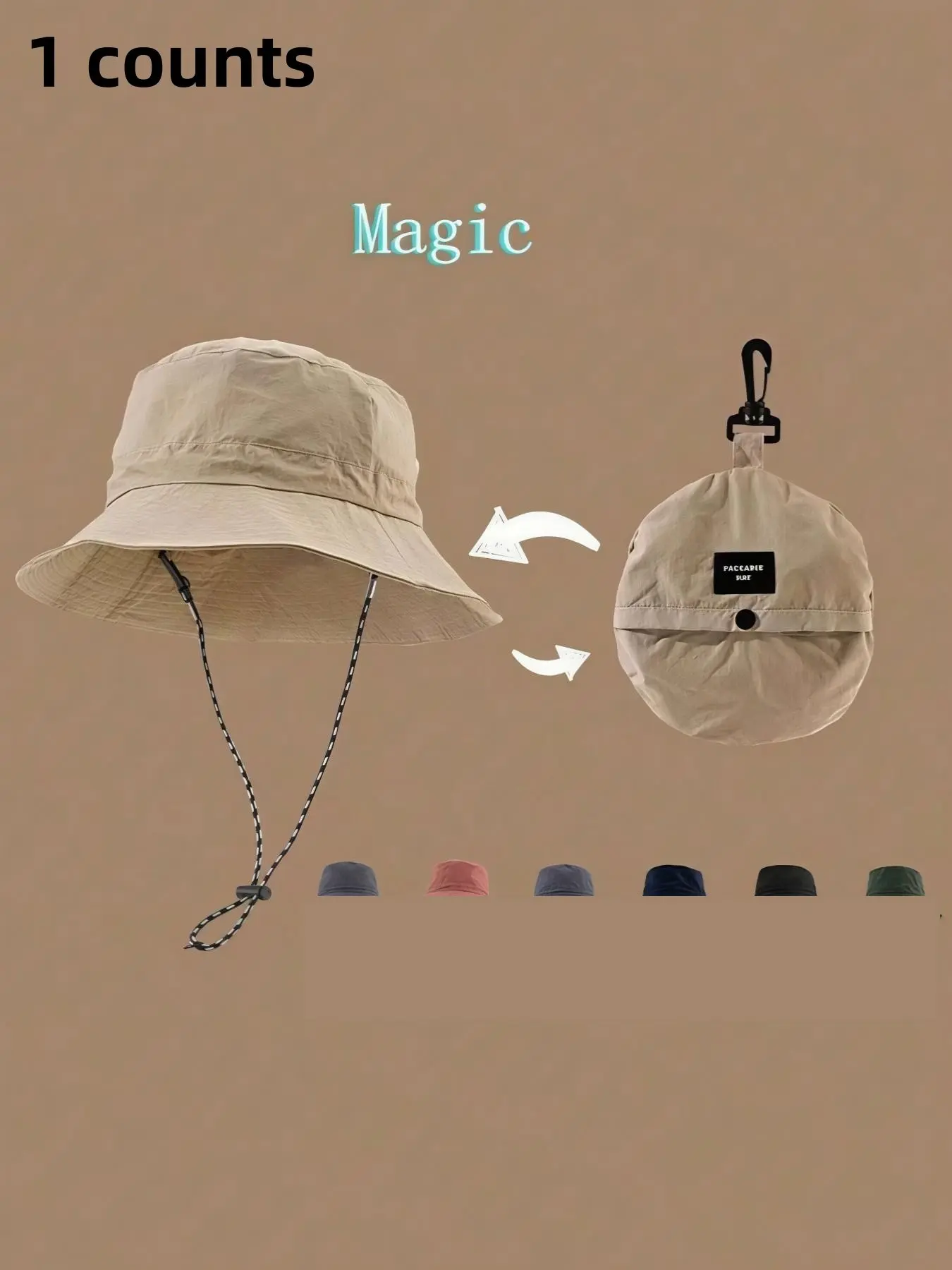 Foldable Bucket Hat, Waterproof Sun Protection Hat, Lightweight Fishing Hat, Quick-Dry Outdoor Hiking Hat, Summer Travel Hat