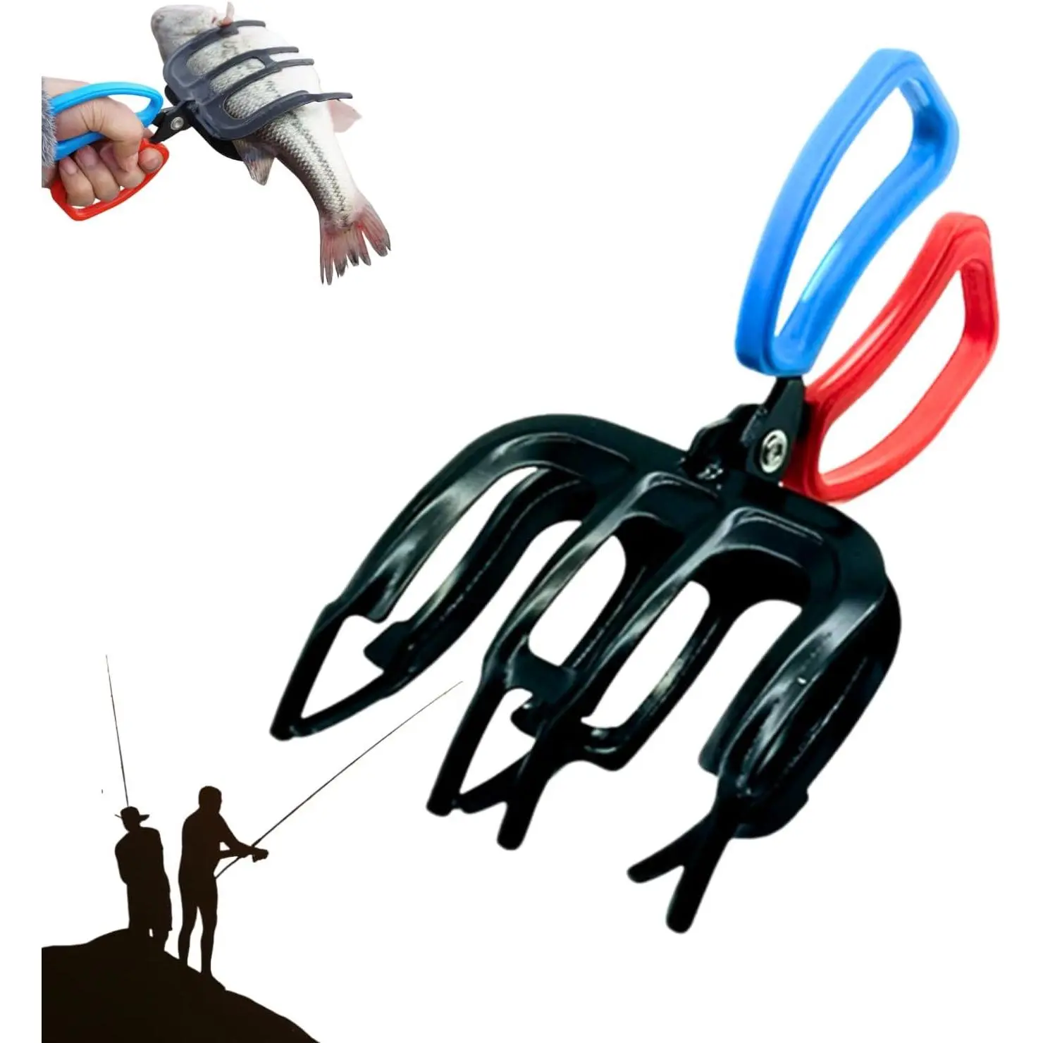 3 Claw Fish Gripper, Metal Fishing Pliers Gripper Catch Fish Control Clamp,  Have Fishing Pliers Control Tool Fishing Accessories for  Freshwater Fish Grip Tackle Holder