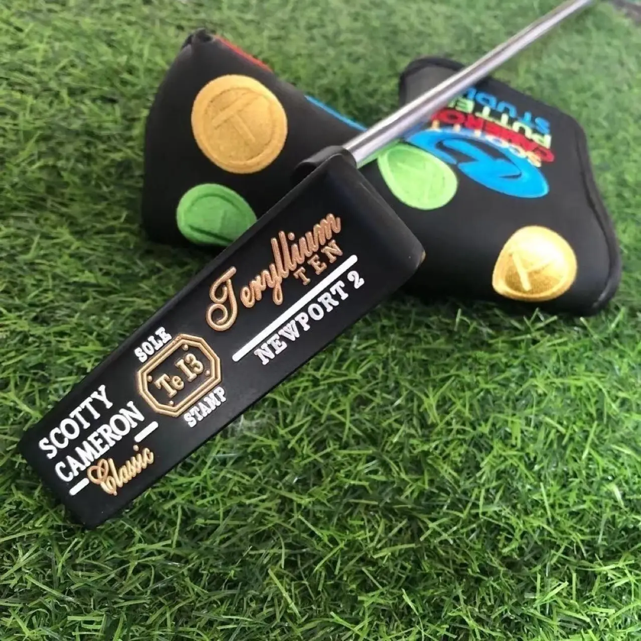 2026 latest model golf putter black and gold straight practice club single club stainless steel (Buy two or more and receive a beautiful gift)