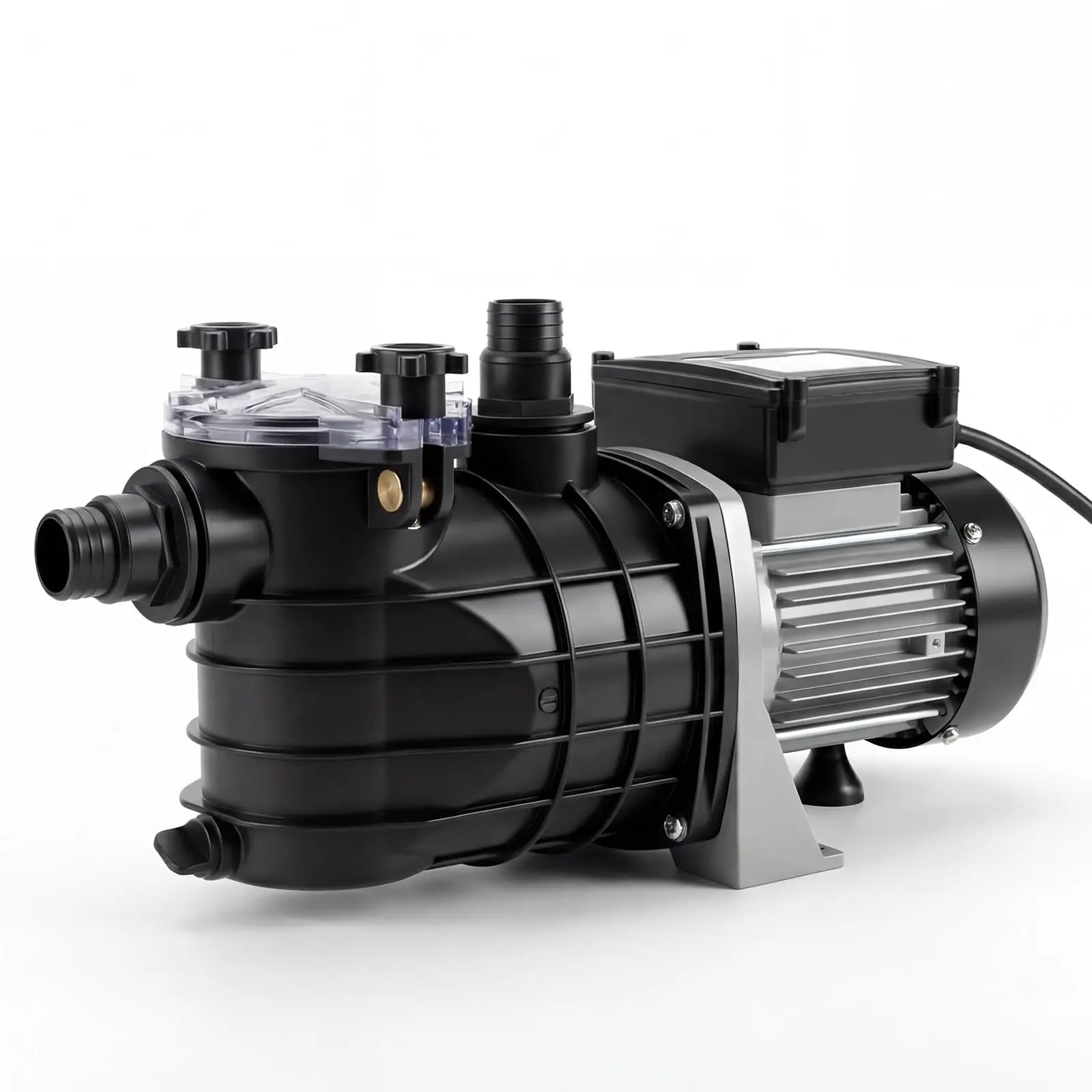 Dual Power Pool Pump 1.5 HP – 6240 GPH – Heavy Duty Quiet Circulation – Self-Priming – Copper Motor – For Above Ground & Inground Pools, Hot Tubs, Spas – Single Speed – Strainer Basket – 115V/230V – Fits 1.5" & 2.0" Connectors