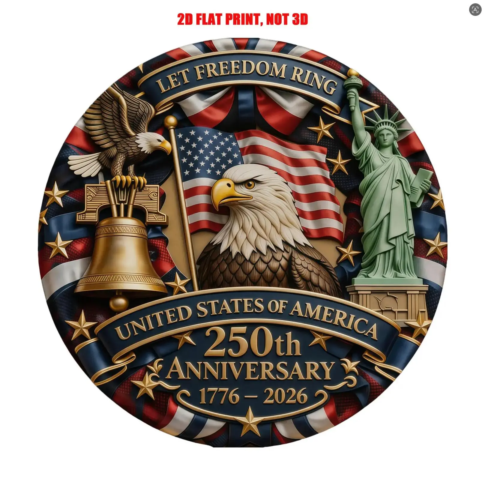America 250th Anniversary Door Sign, Personalized Family Name Patriotic Door Hanger, USA 1776–2026 Fourth of July Decoration, Independence Day Front Door Decor Design 8*8inch Ornaments