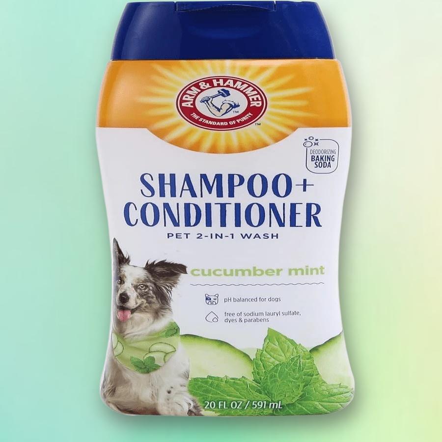 Arm & Hammer 2-in-1 Dog Shampoo & Conditioner – Cucumber Mint Scent, 20 oz