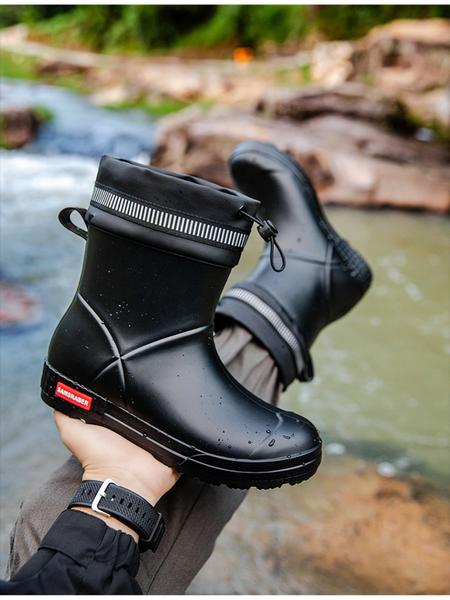 Men's & Women's High-Quality Anti-Slip Rain Boots with Cuff, Waterproof Kitchen Shoes, Garden Shoes, Motorcycle Boots, Fishing Shoes