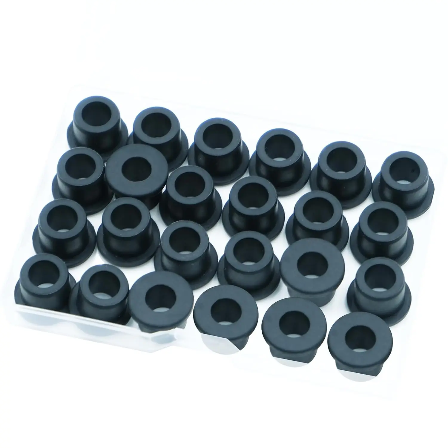 24 count 1/2 Inch Drill Hole  Rubber Grommets Kit for Wiring, 5/16 Inch ID Black Rubber Hole Grommet, Rubber Wire Grommets Top Hat Grommets,  for Automotive, Vinyl Tubing in Hydroponic