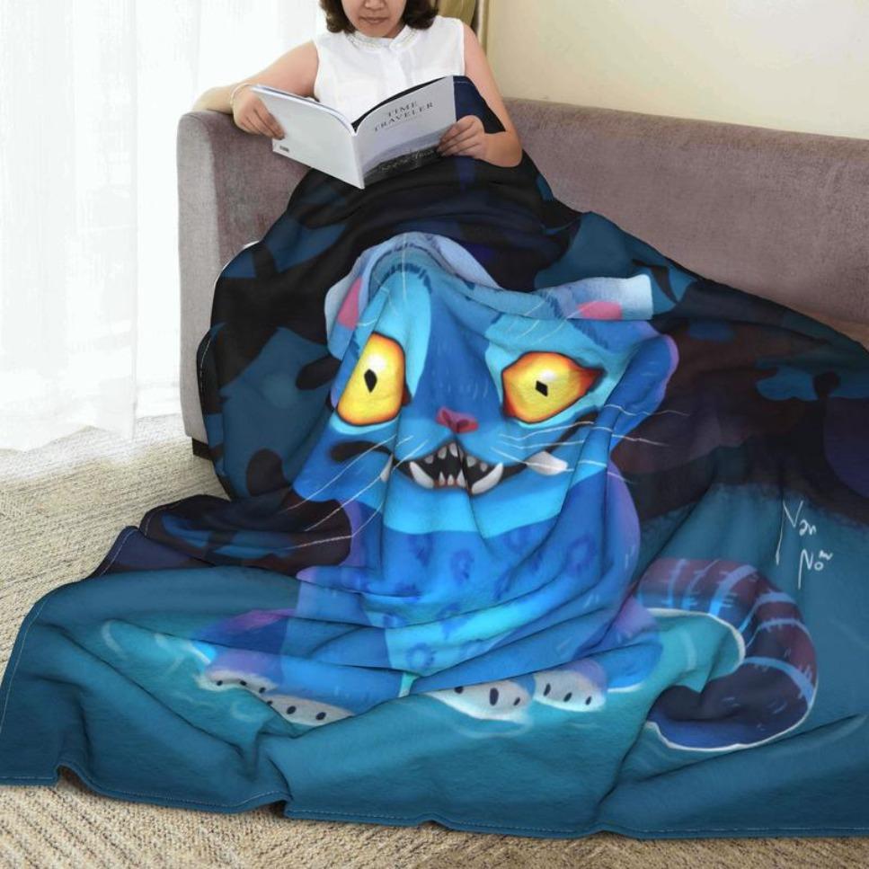 Derpy Tiger Warm Soft Blanket Kpop Demon Hunters Students Plush Throw Blanket Print Couch Chair Flannel Bedspread Sofa Bed Cover  Halloween gift DreamyDwell Textiles