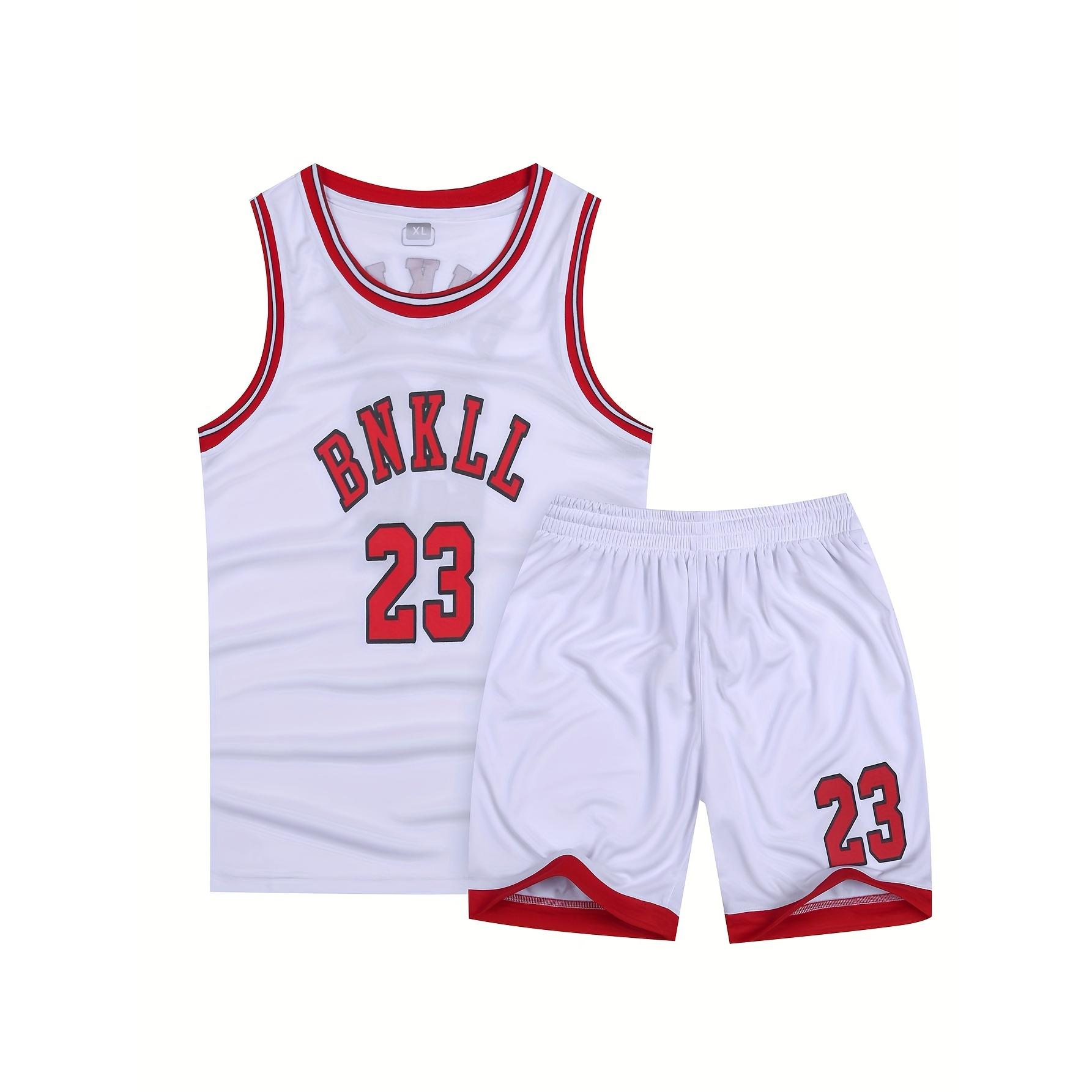 Boys' Basketball Vest Shorts Set Letter Design + Runway Breathable Children's Clothing