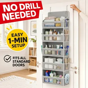 [5-Layer Storage Box] Door-mounted storage box with 5 large-capacity pockets