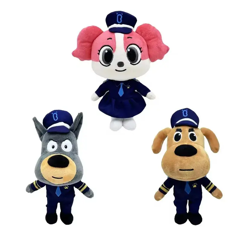100% Brand New Soft Plush Sheriff-Sergeant Labrador Wolf Dog Cartoon Doll, 24-30cm PP Cotton Fill Stuffed Toy, Children’s Gift, Boy