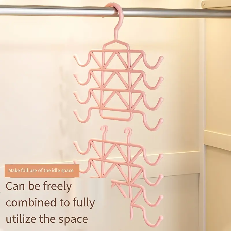 Multi-Layer Inner Clothes Hanger, Vest Storage, Tie And Scarf Storage Rack, Wardrobe Scarf Hook, Organizing Clothes Hanger, Can Stack And Store 8pcs of Underwear, Saving Wardrobe Space