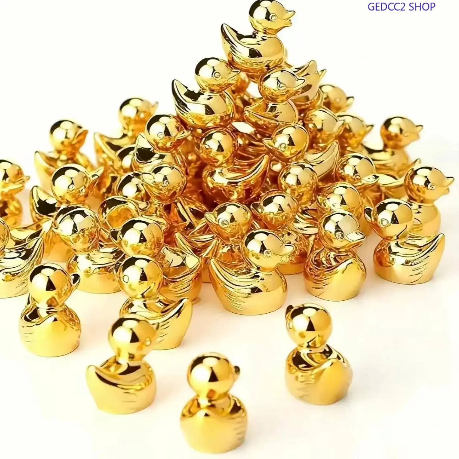 20PCS Mini Resin Yellow Duck Figurines, Cute Duck Miniatures for Fairy Garden, Dollhouse Decor, DIY Crafts and Party Gifts