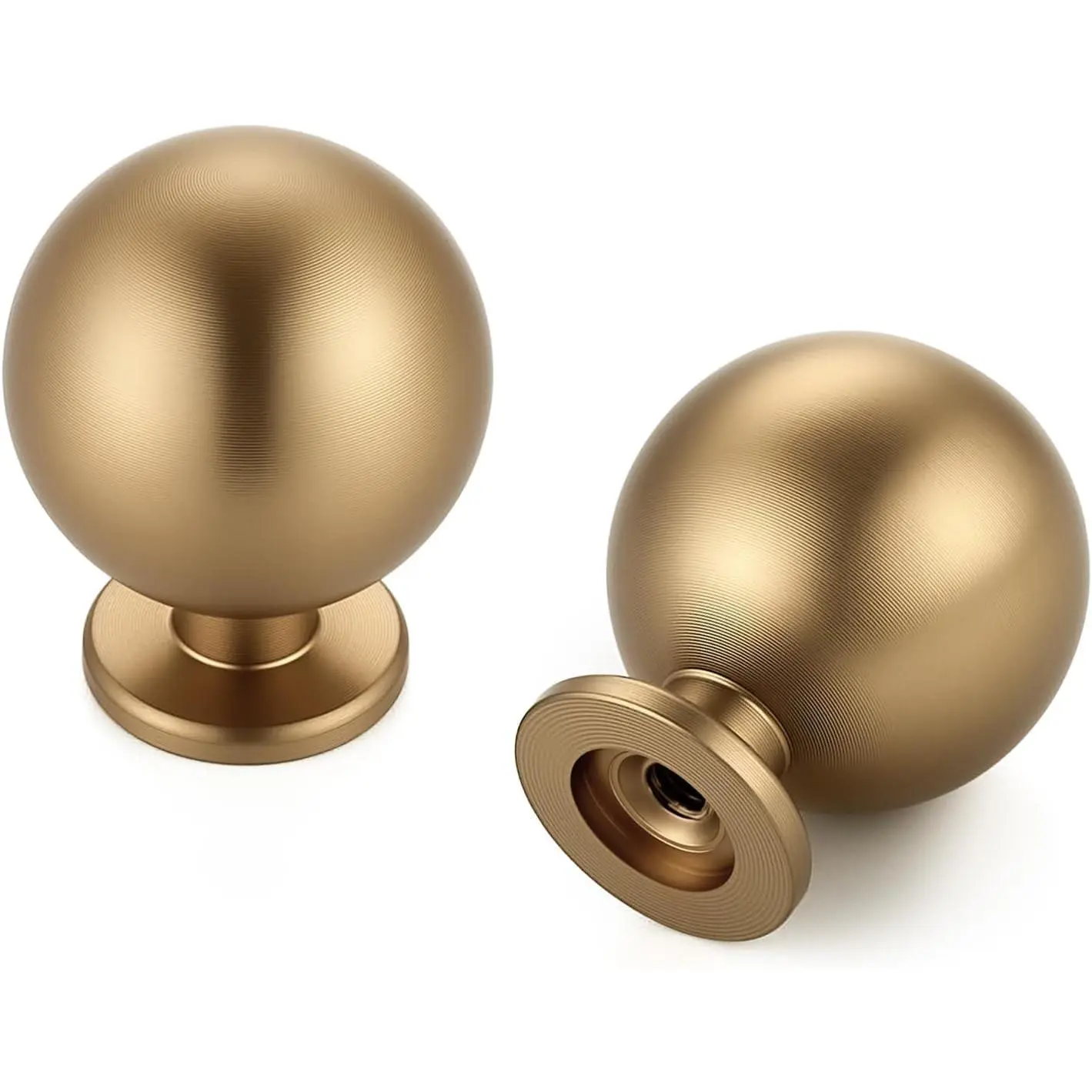 Champagne Bronze Cabinet Knobs 12 Pack Round Ball Drawer Knobs, 1" Diameter | Ball Knob Shape, Dresser Drawer Restyle, Easy Install, For Cabinets, Dressers, Cupboards, Wardrobes, Home Hardware Upgrade