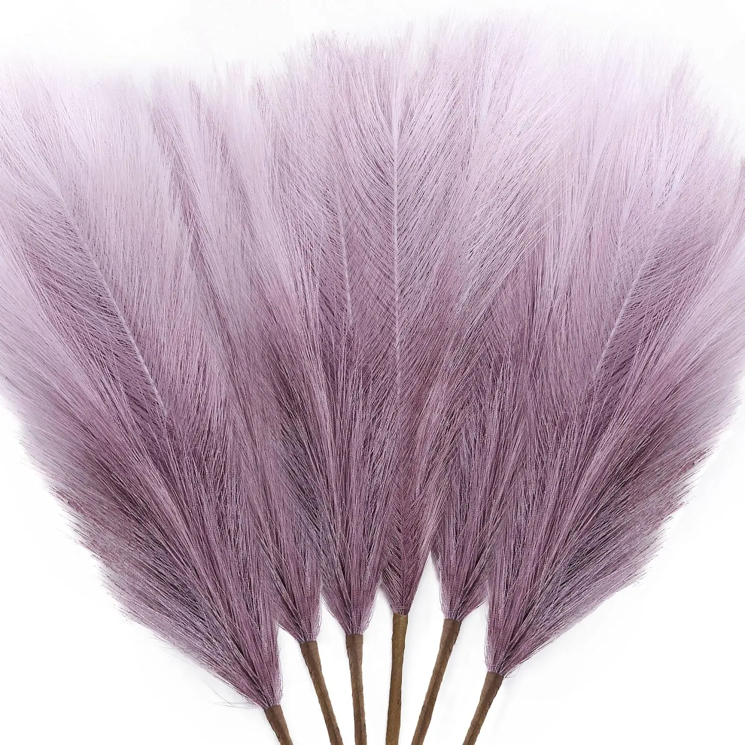 6 count Faux Pampas Grass Arrangement - 18"/45cm Artificial  Pompous Grass Stems for Boho  and Wedding Decor (Light  Gradient)