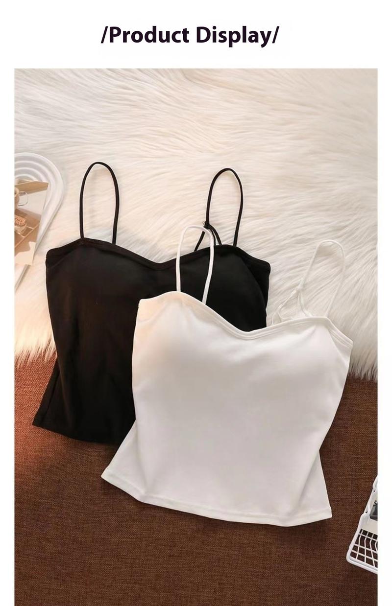 White Camisole Vest for Women Summer Inner Wear with Chest Pad Spider Web Beautiful Back Bra Integrated Sweet Spicy Girl TubeWomenswear Tops Workout Tops Spaghetti Strap Basic Workout Sets Women Sports Bra Casual Minimalist Short Sleeveless