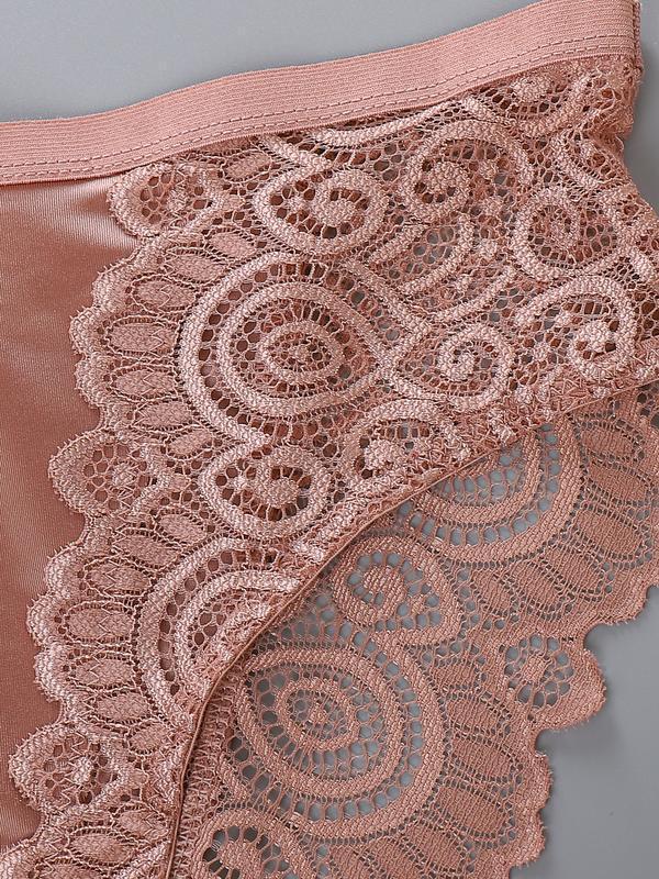 Valentine’s Day Gift for Her 6PCS Women’s High Waist Lace Panties Set | Soft Breathable Floral Design Elegant Underwear | Multiple Colors Bridal & Daily Wear All Seasons Comfortable Intimates