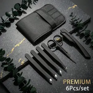 Multifunctional Eyebrow Tweezers: Stainless Steel Eyebrow Grooming and Trimming Kit, Featuring Precision Tweezers for Shaping Eyebrows and Removing Stray Hairs, Eyebrow Styling Kit, Cosmetic Tools