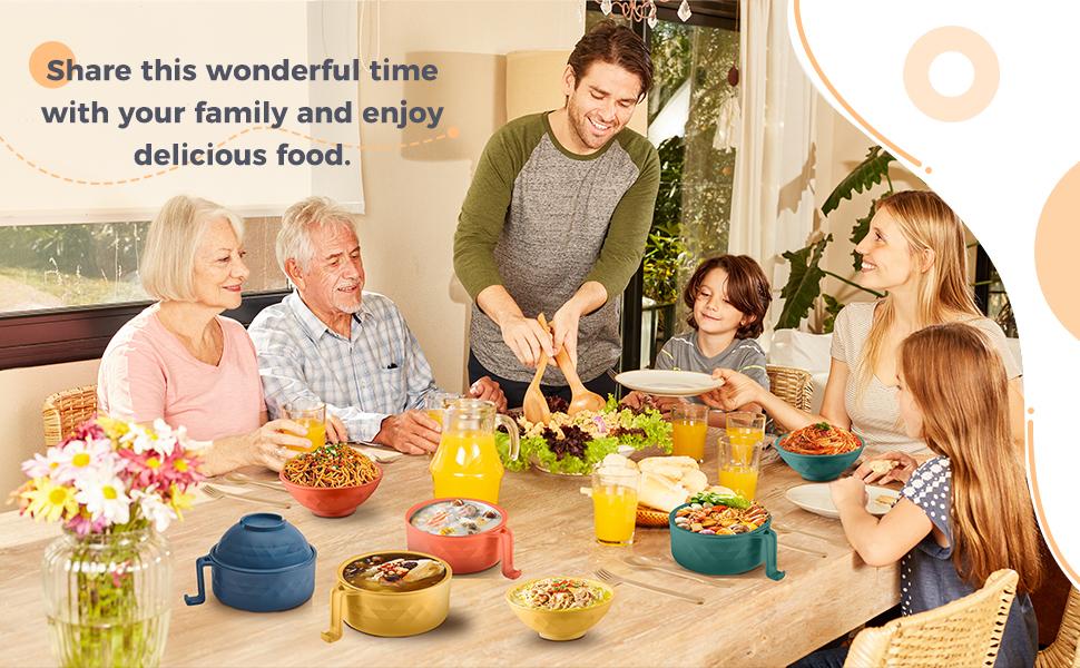 4 Sets Microwave Ramen Cooker Set 33 oz Quick Ramen Bowl Set Microwave Noodle Cooker with Handle Noodle Bowl with Spoon Chopsticks Fork College Dorm Room(Black, Beige, Pink, Purple) Cutlery Oven Tableware Bamboo