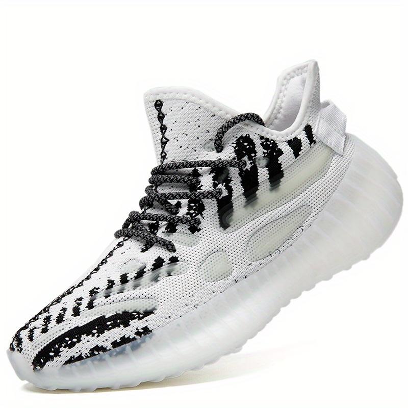 LISM Men's Coconut Running Shoes with Nightlight Accents, Lightweight Low-Top Design for Running and Casual Wear, Breathable Fabric Upper, Rubber Sole, Striped Pattern, Spring/Summer/Fall Season, Athletic Style