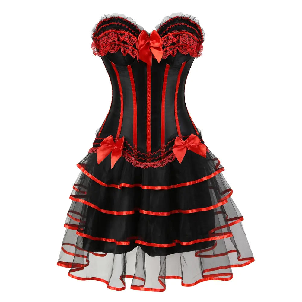 corset top bustier corsets overbust corse coreet whitecorset burgundy satin bodice korset korsett fashion cinderella renaissance faire plus sized pretty corset going out cropped corseles para mujer jacquard over bust lace zippie front cosplay Blue Casual