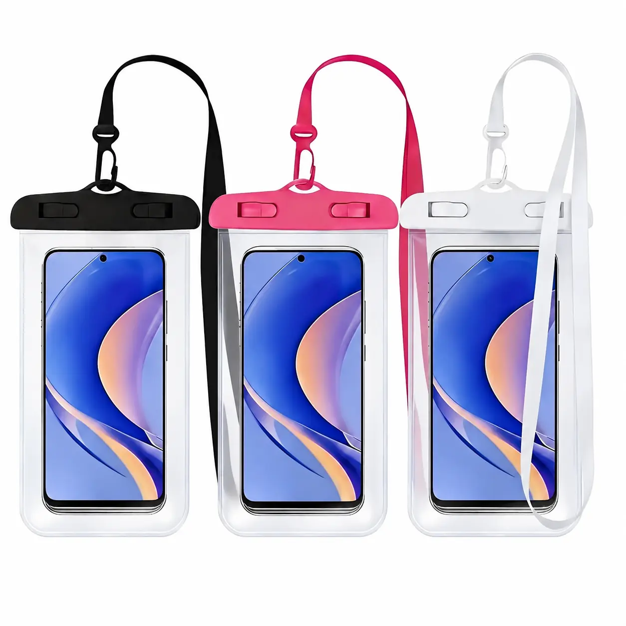 Waterproof Phone Pouch Set of 3 – Universal Fit for Smartphones up to 6.7 Inches, Submersible Protection for Swimming, Beach, Pool, Snorkeling, Kayaking, and Outdoor Travel Activities