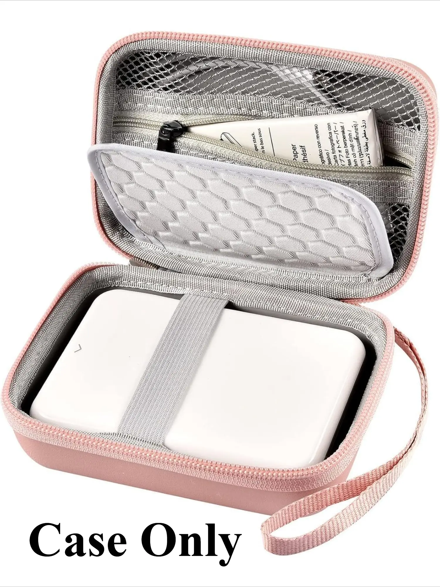 Portable Storage Organizer for Mini Photo Printer – Mesh Pocket for Paper & Cable, Fits HP Sprocket 2x3, Canon IVY, IVY 2, CLIQ, CLIQ+, CLIQ 2 (Case Only) Photography Supplies