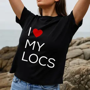 Casual Style Women's T-Shirt I Love My Locs Graphic Print Everyday Wear Gift For Her