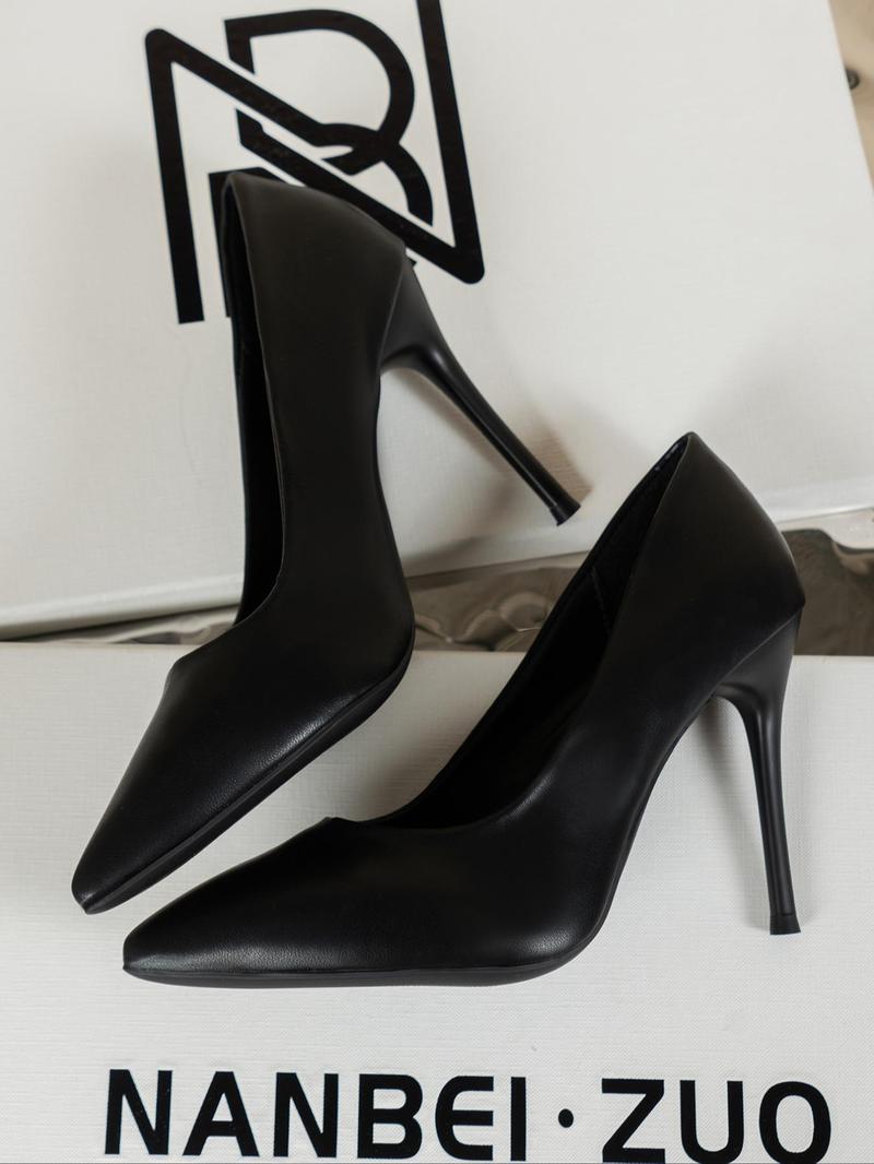 Women's Elegant Classy Stylish Pointed Toe Stiletto Court Pumps, Fashion Solid Color High Heels for Party, Daily Clothing Decor, Trendy All-match & Exquisite Heels for Women & Girls, Shoes, Footwear