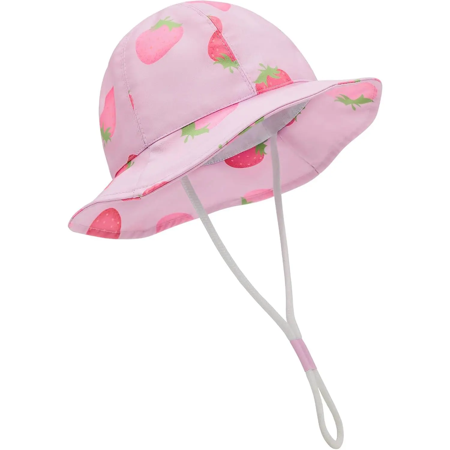 UPF 50+ Baby Sun Hat - Wide Brim Beach Bucket Hats for Infant Girls 0-4T, Outdoor Summer Hat for Newborn to Toddler