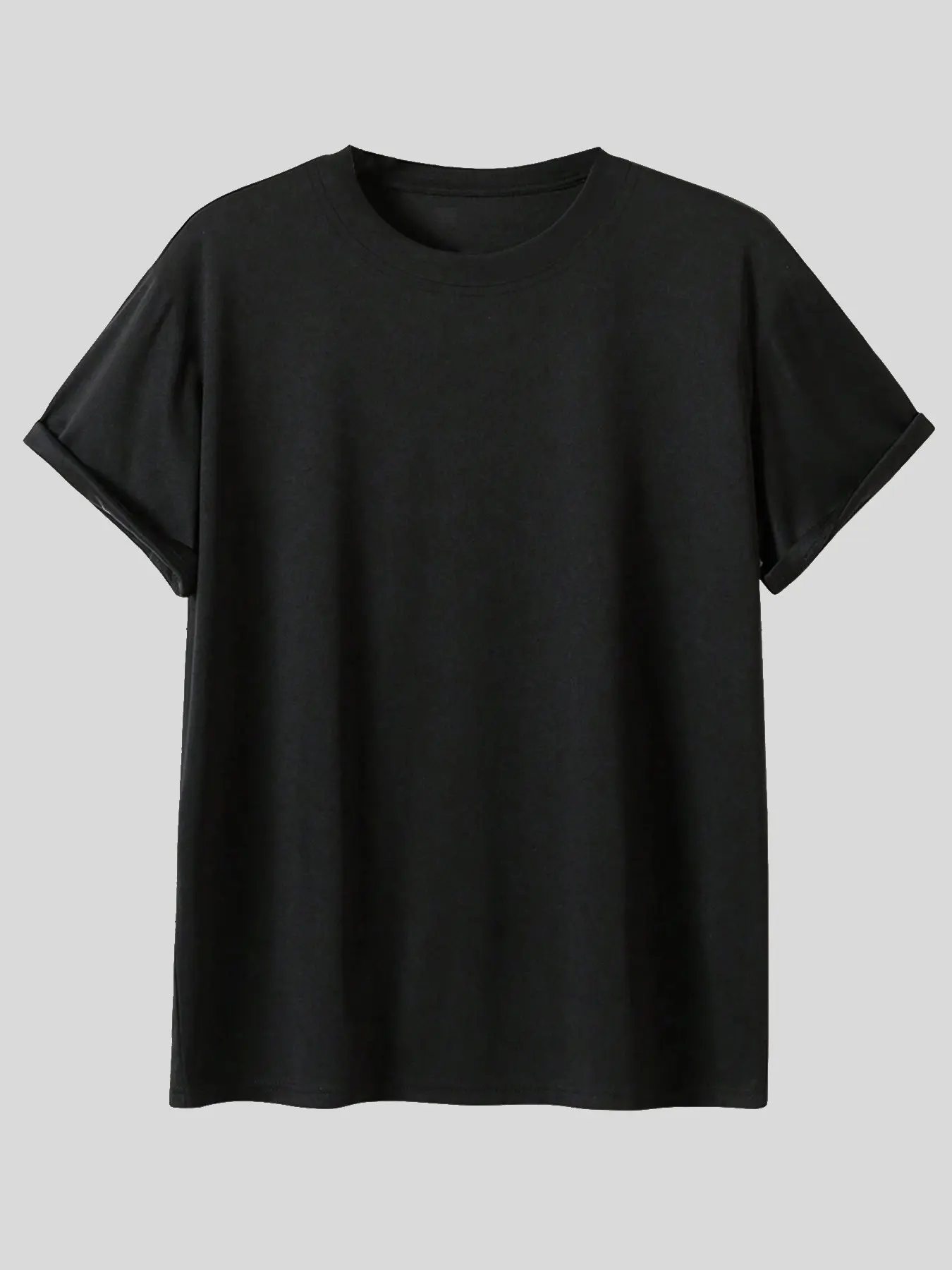 Unisex Plain Round Neck Short Sleeve T-Shirt, Casual Daily Wear, Campus Style, Travel, Home Relax, Date Outing, Soft Breathable Fabric