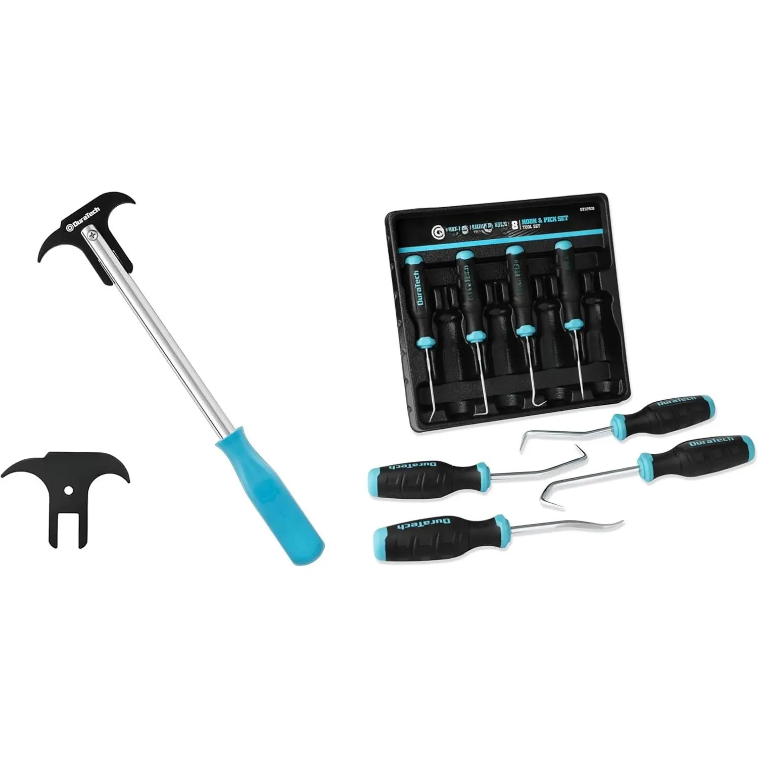 8-Hook Thick Hose Picks Set with Seal Puller, Heavy-Duty Steel DIY Build Tool Kit, 8-Item Automotive Repair Hand Tool for Workshop Use to Prolong Car Service Life, Heavy-Duty Steel Tool Kits, Storage Tray