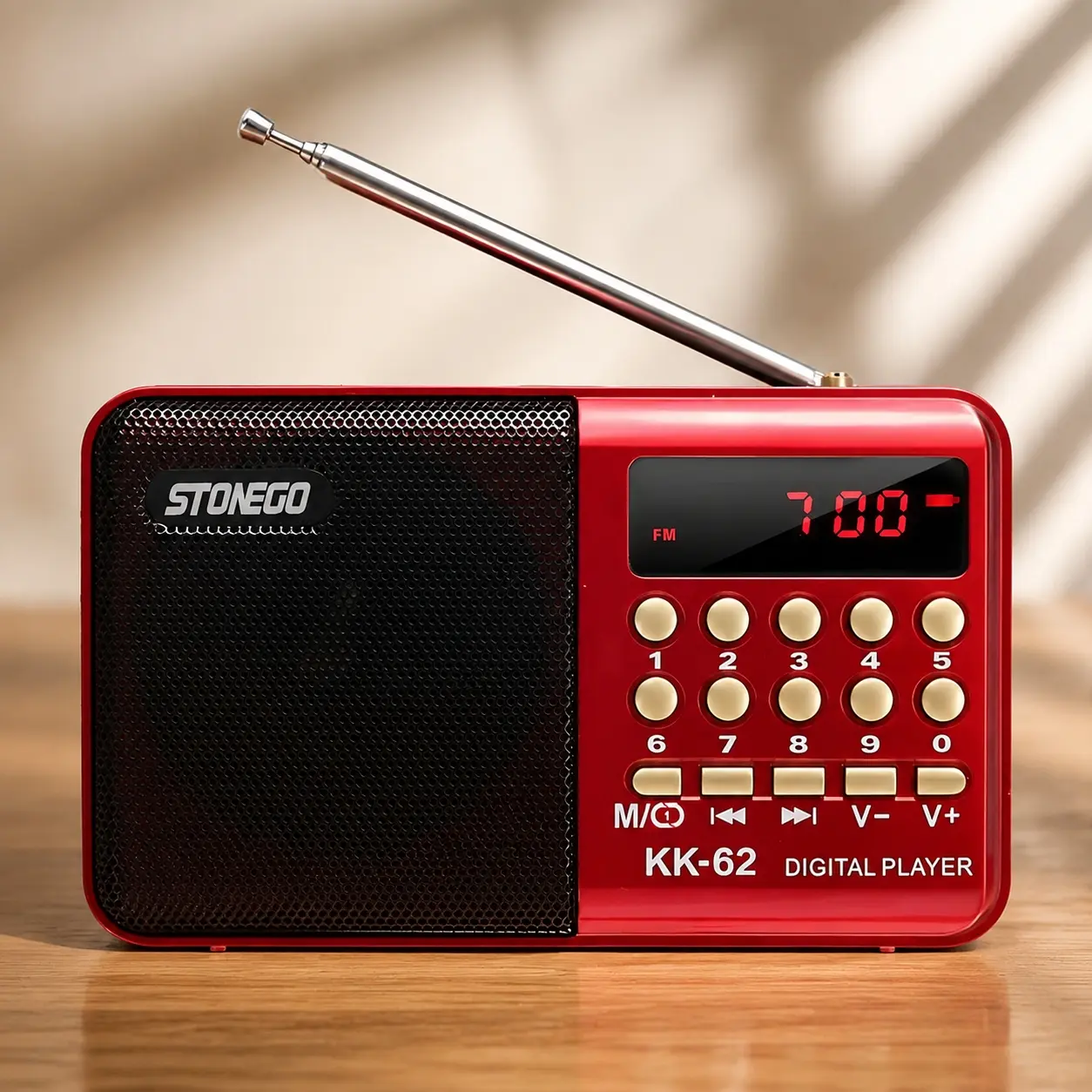 Mini Digital FM Radio, Portable USB/TF Card MP3 Music Player, Rechargeable High Fidelity Stereo Speaker, Pocket Walkman Audio Equipment for Outdoor, Multi-Functional Media Player with LED Screen and Headphone Jack, Multifunctional Portable Radio