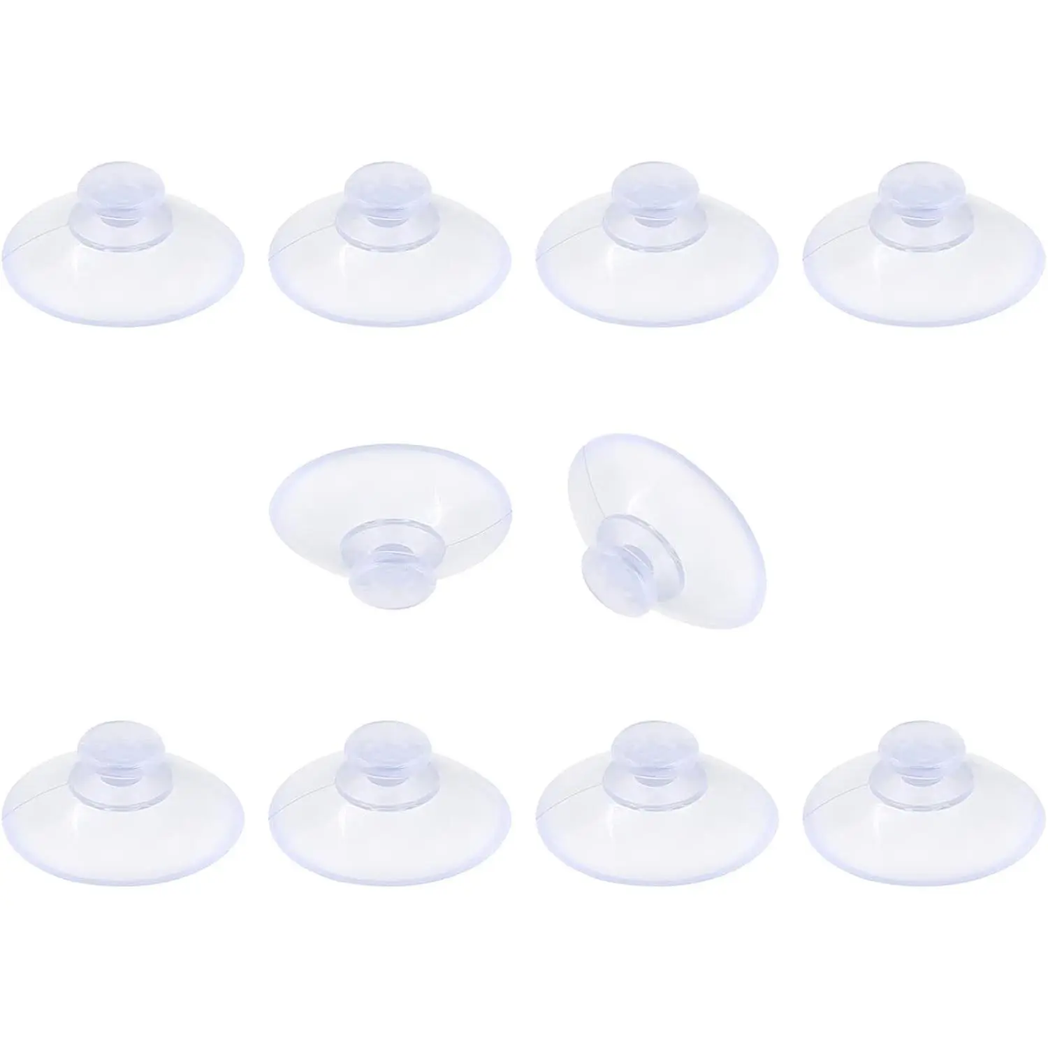 10 Pack Glass Table Suction Cups - 20mm Rubber Suckers, Anti-Collision, Desk Suction Pads