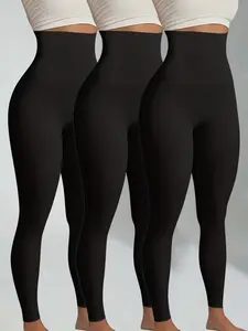 Women's High Waist Shaping Pants, Tummy Control Butt Lift, Elegant Sporty Style, Perfect for Sports and Yoga, All Seasons